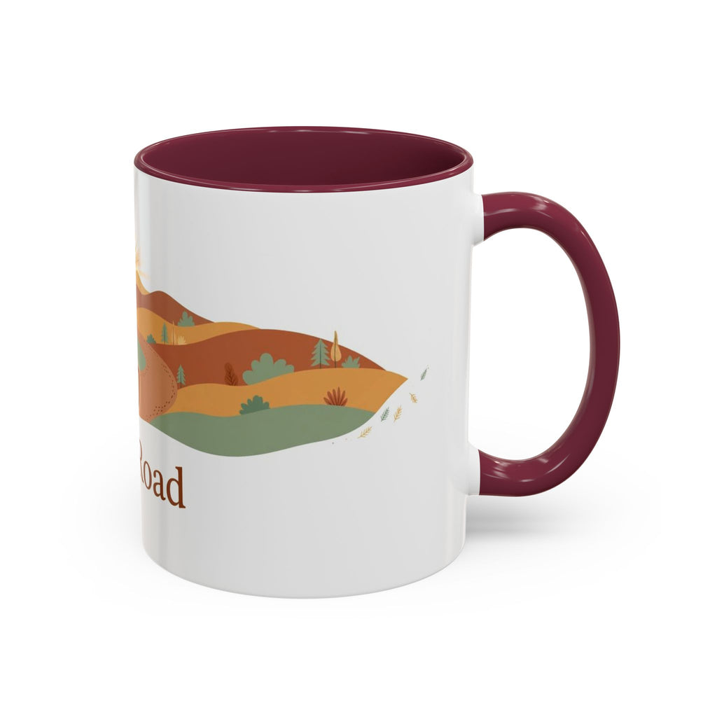 Open Road color accent ceramic coffee mug — Amanda's Brew House