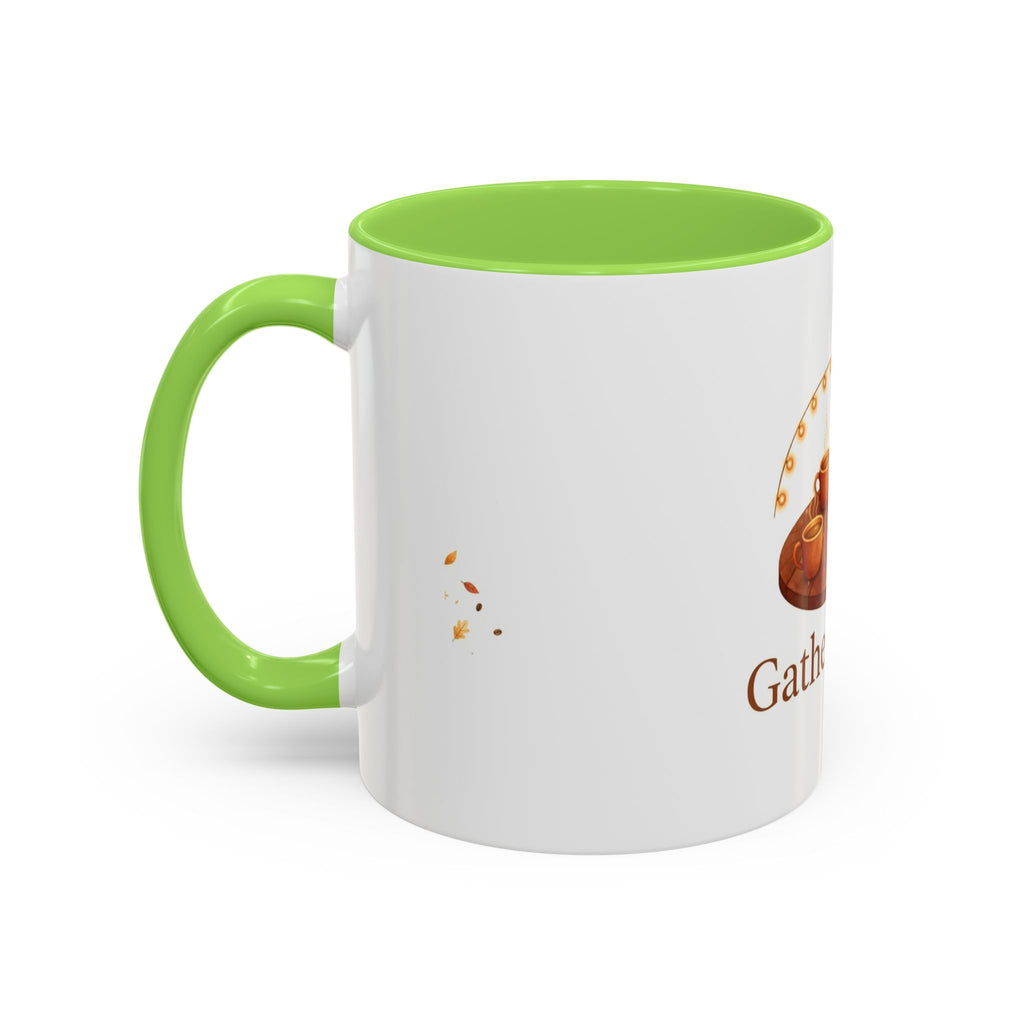 Gather Round color accent ceramic coffee mug — Amanda's Brew House
