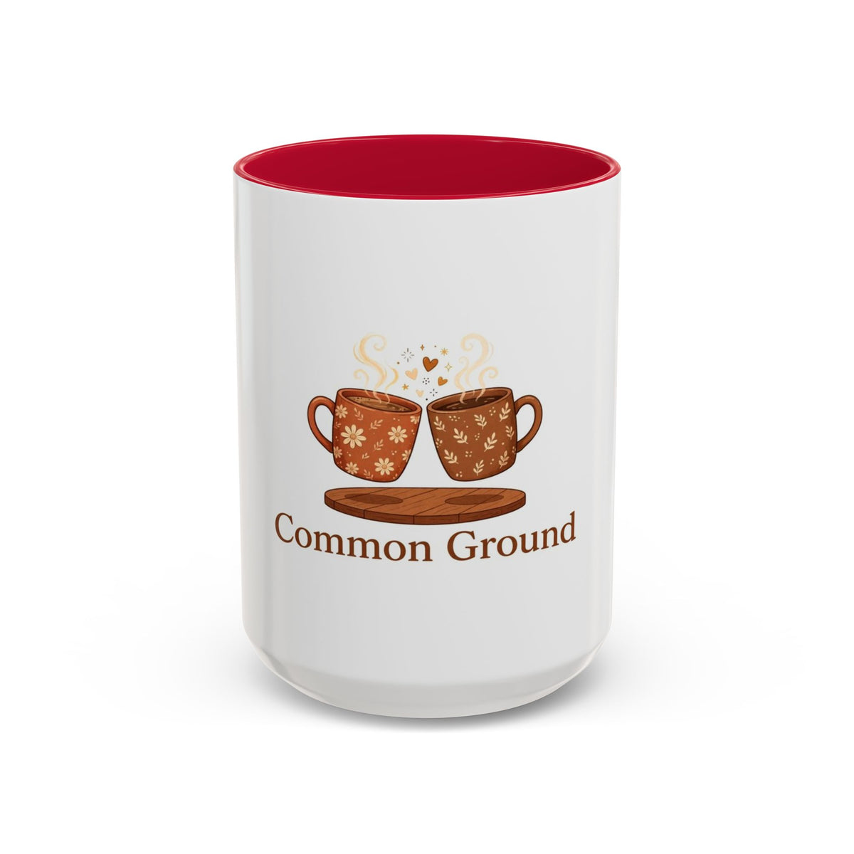 Common Ground color accent ceramic coffee mug — Amanda's Brew House
