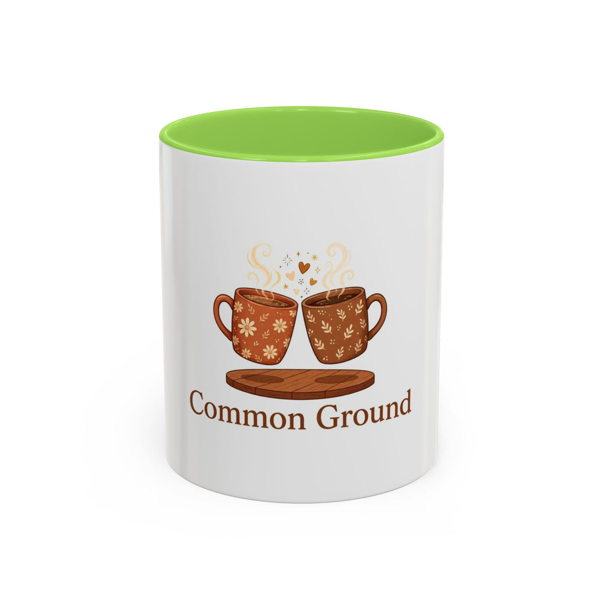 Common Ground color accent ceramic coffee mug — Amanda's Brew House