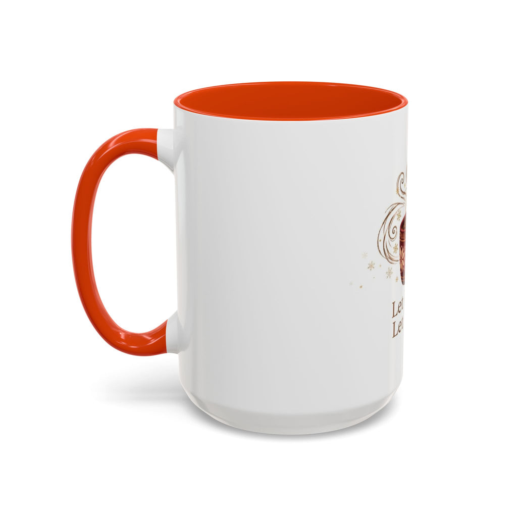 Let It Snow, Let It Brew color accent ceramic coffee mug — Amanda's Brew House