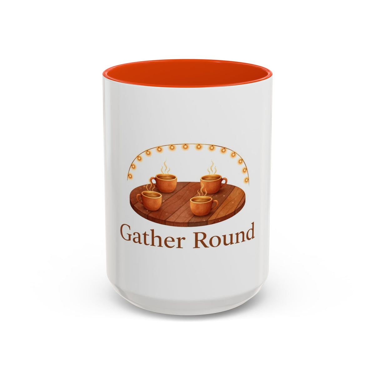 Gather Round color accent ceramic coffee mug — Amanda's Brew House