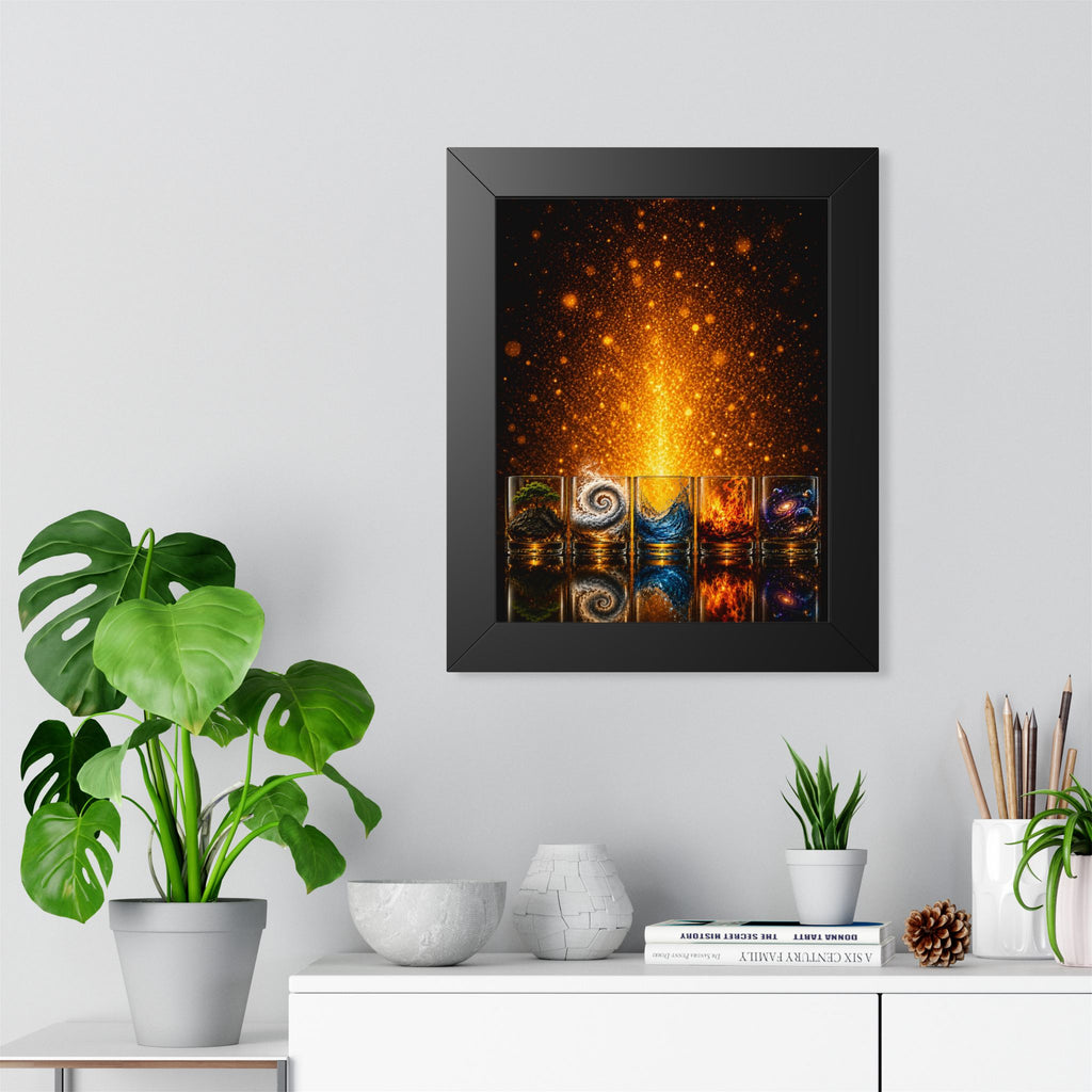 Elemental Fire Poster — Framed Vertical Wall Art