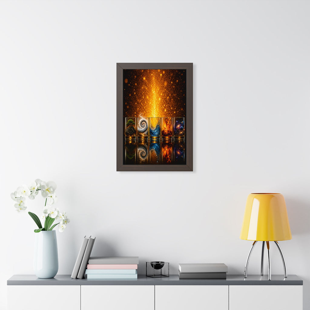 Elemental Fire Poster — Framed Vertical Wall Art