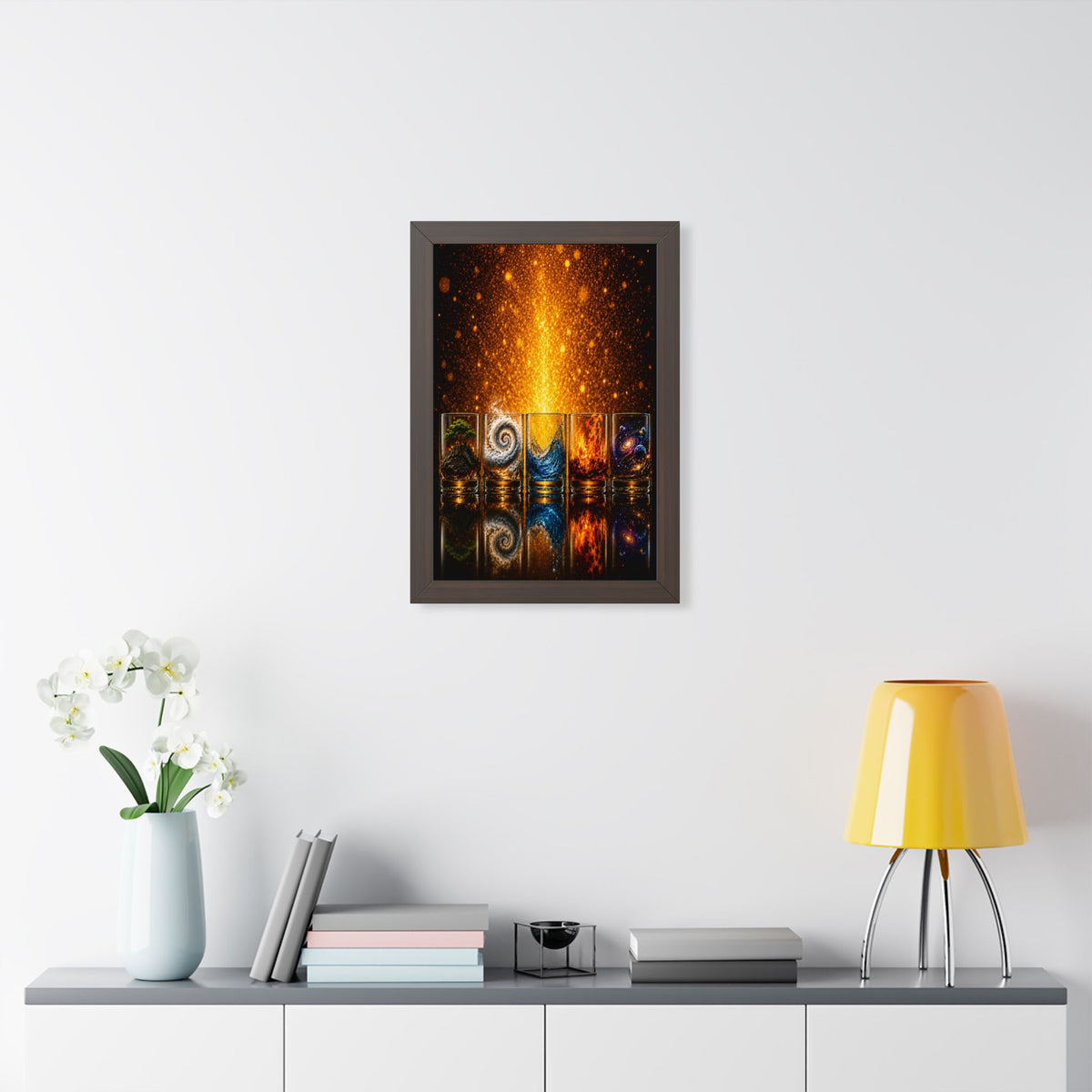 Elemental Fire Poster — Framed Vertical Wall Art