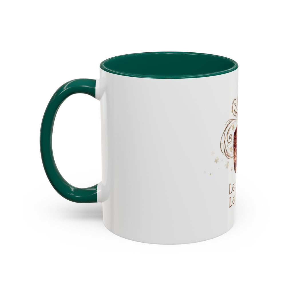 Let It Snow, Let It Brew color accent ceramic coffee mug — Amanda's Brew House