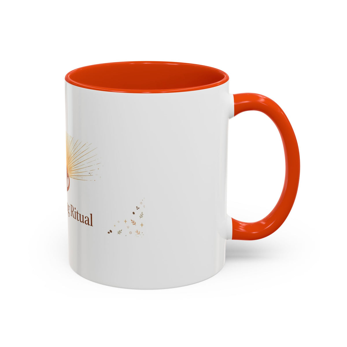 Slow Morning Ritual color accent ceramic coffee mug — Amanda's Brew House