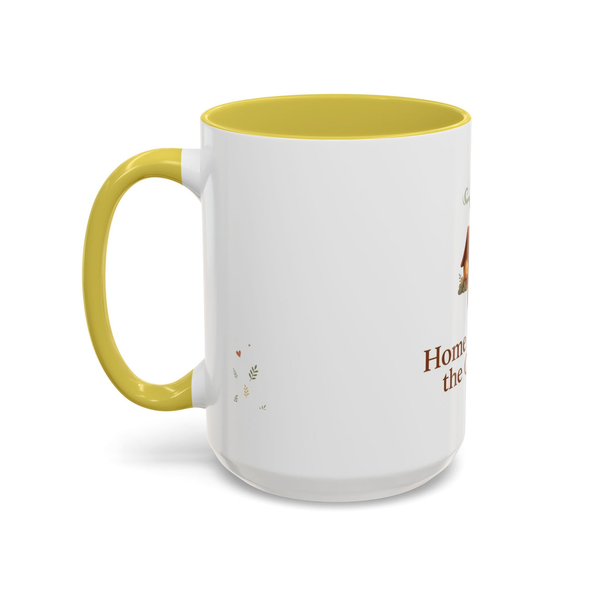 Home Is Where the Coffee Is color accent ceramic coffee mug — Amanda's Brew House