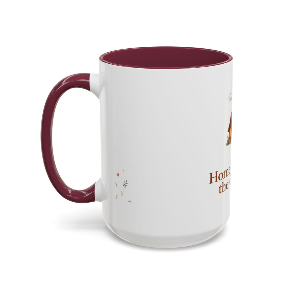 Home Is Where the Coffee Is color accent ceramic coffee mug — Amanda's Brew House