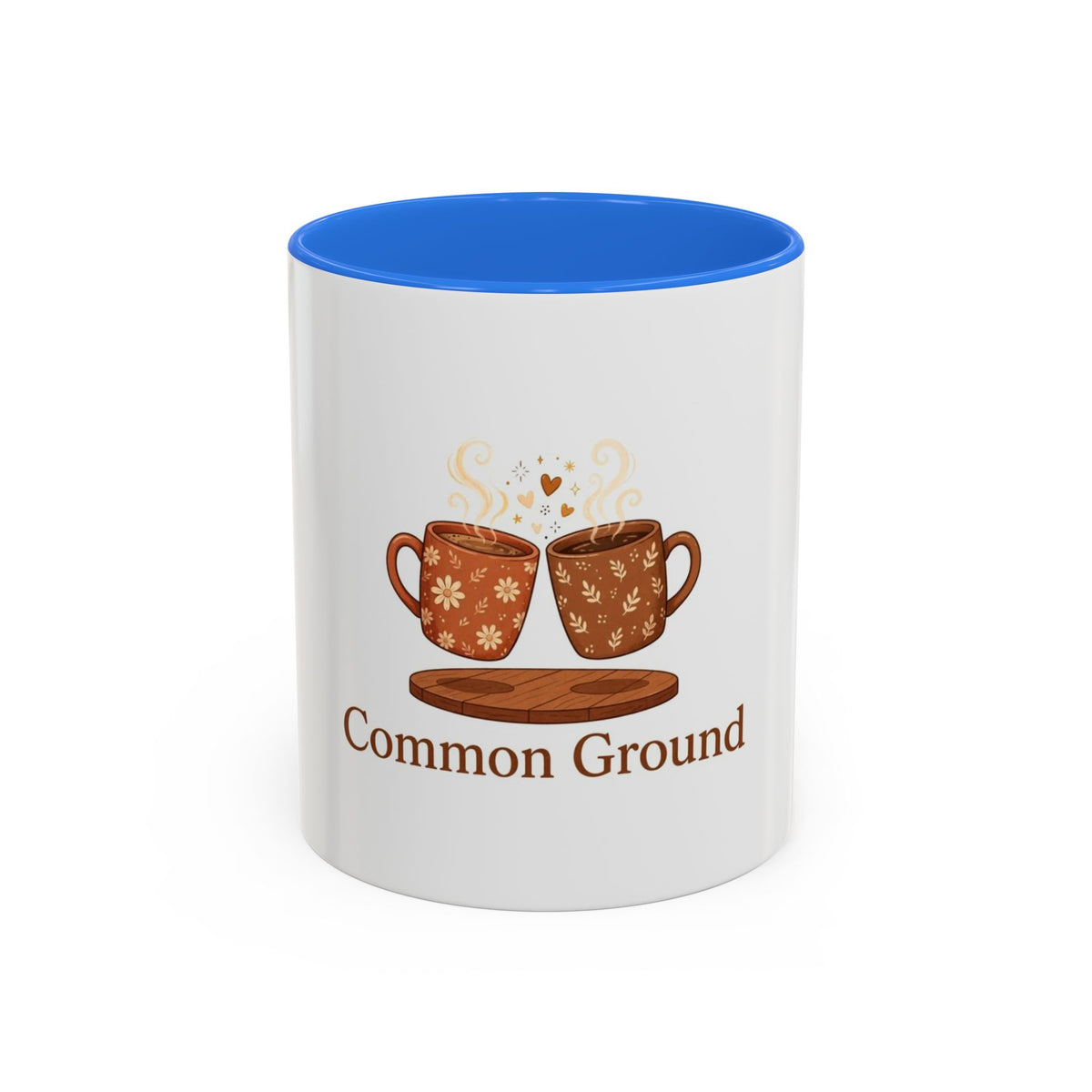 Common Ground color accent ceramic coffee mug — Amanda's Brew House