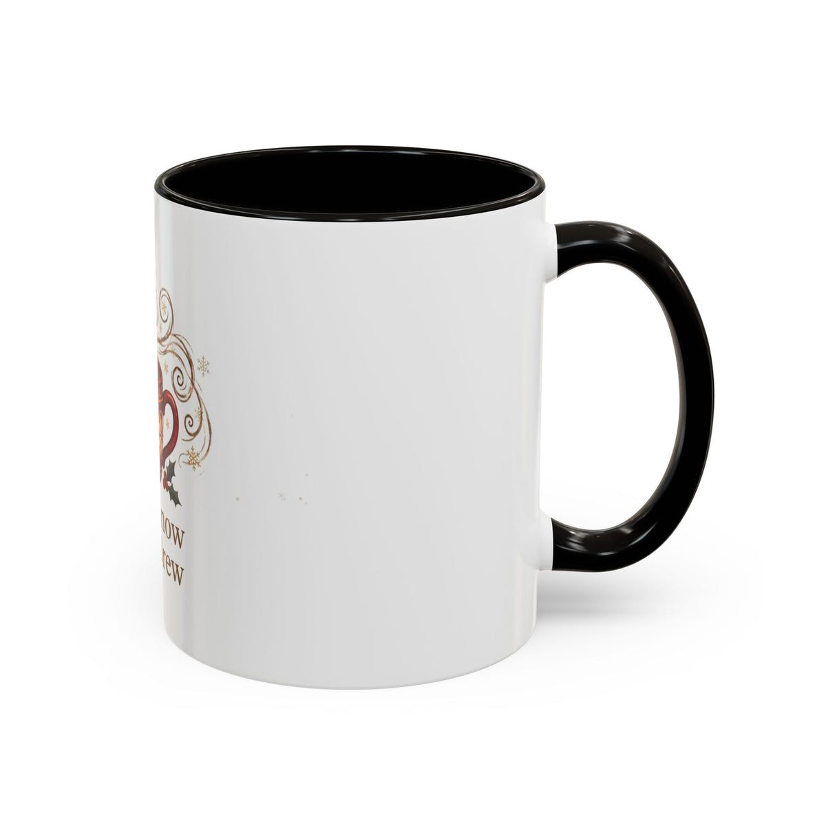 Let It Snow, Let It Brew color accent ceramic coffee mug — Amanda's Brew House