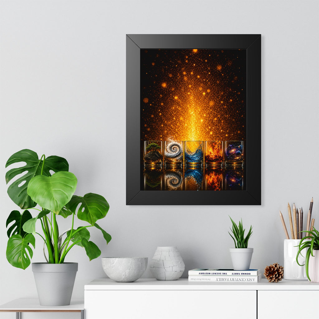 Elemental Fire Poster — Framed Vertical Wall Art