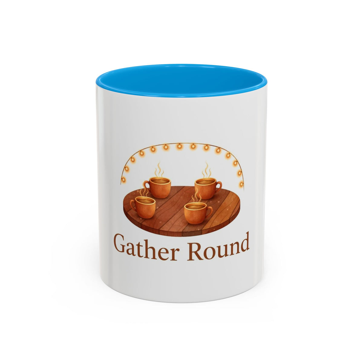 Gather Round color accent ceramic coffee mug — Amanda's Brew House