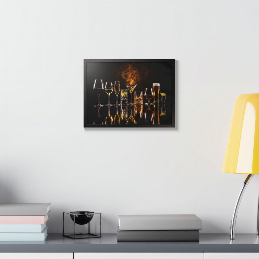 Cocktail Glasses Framed Wall Art