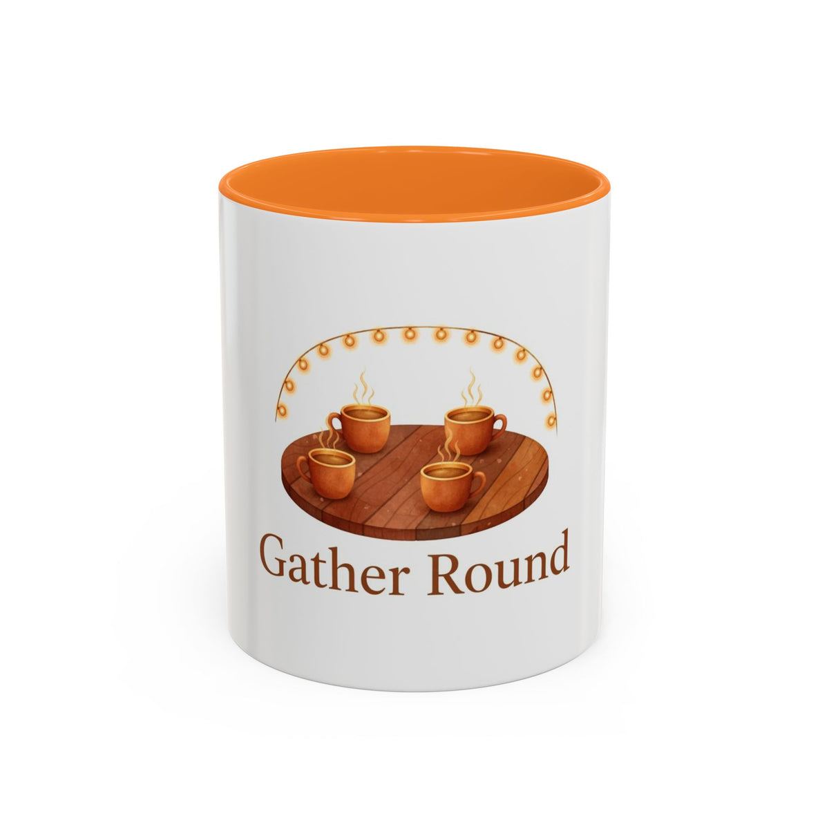 Gather Round color accent ceramic coffee mug — Amanda's Brew House