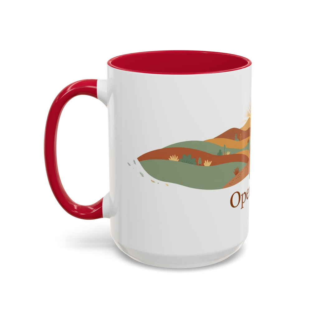 Open Road color accent ceramic coffee mug — Amanda's Brew House