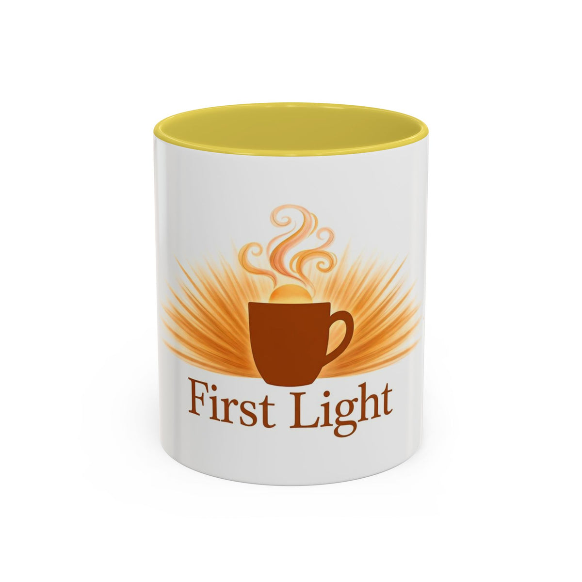 First Light color accent ceramic coffee mug — Amanda's Brew House