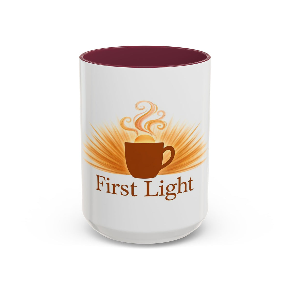 First Light color accent ceramic coffee mug — Amanda's Brew House