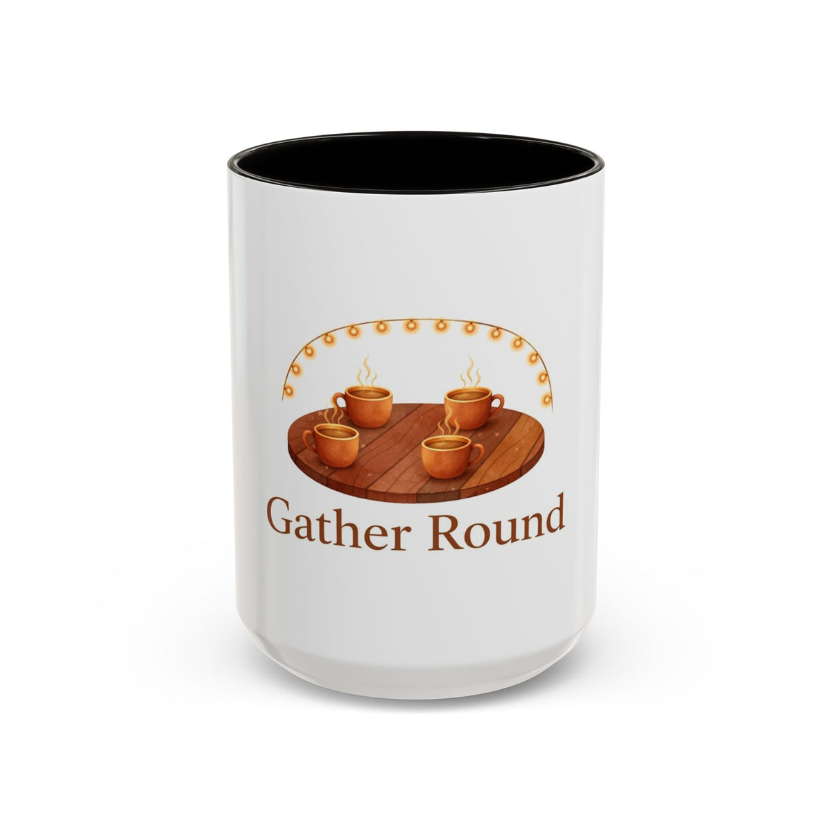 Gather Round color accent ceramic coffee mug — Amanda's Brew House