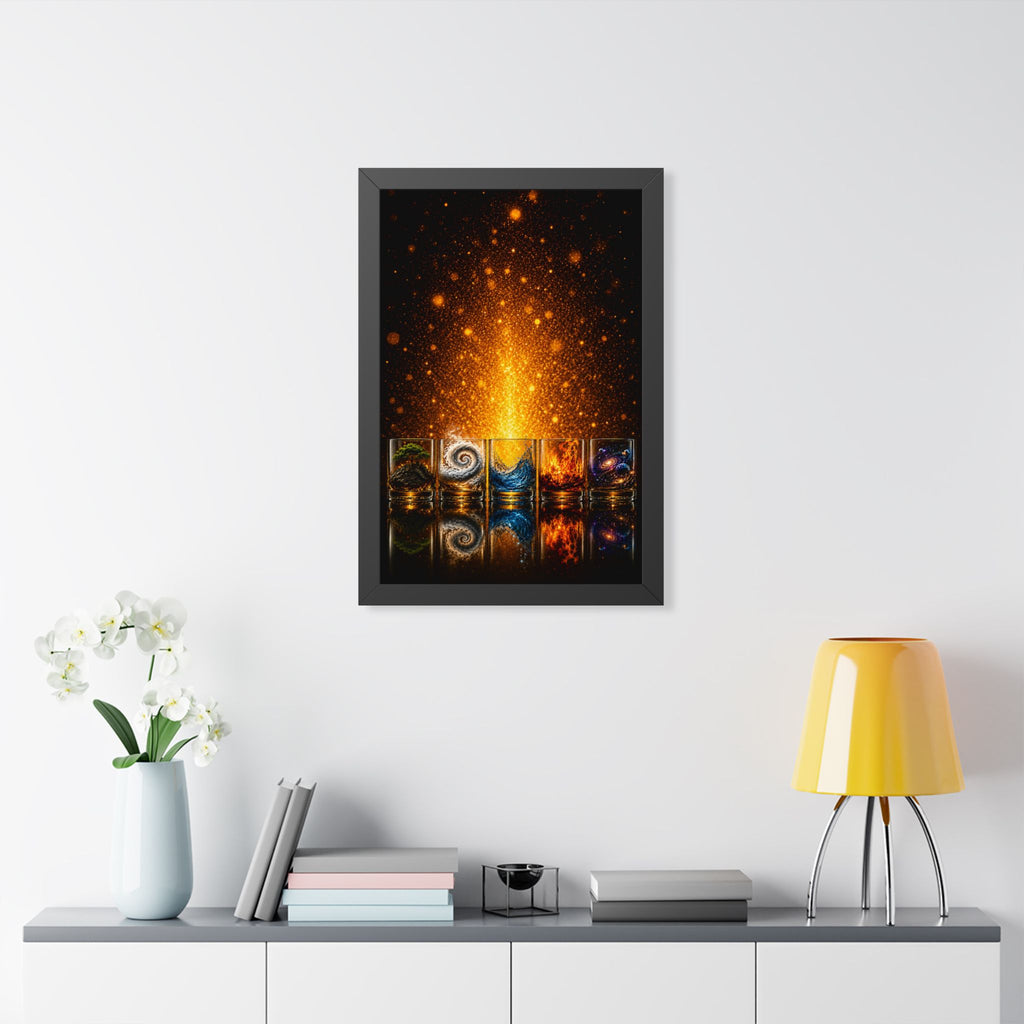 Elemental Fire Poster — Framed Vertical Wall Art
