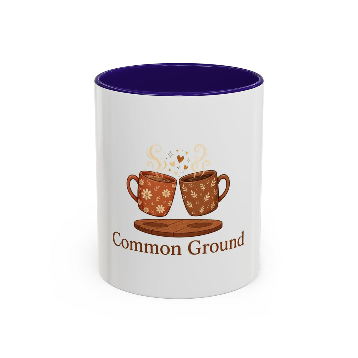 Common Ground color accent ceramic coffee mug — Amanda's Brew House