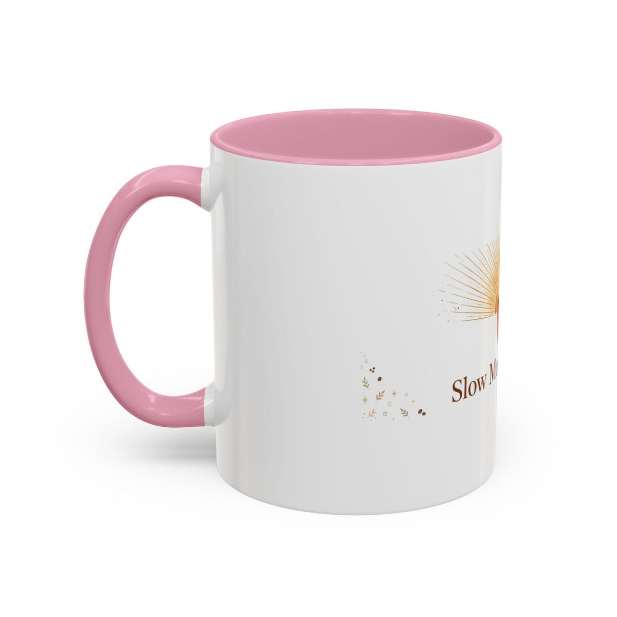Slow Morning Ritual color accent ceramic coffee mug — Amanda's Brew House