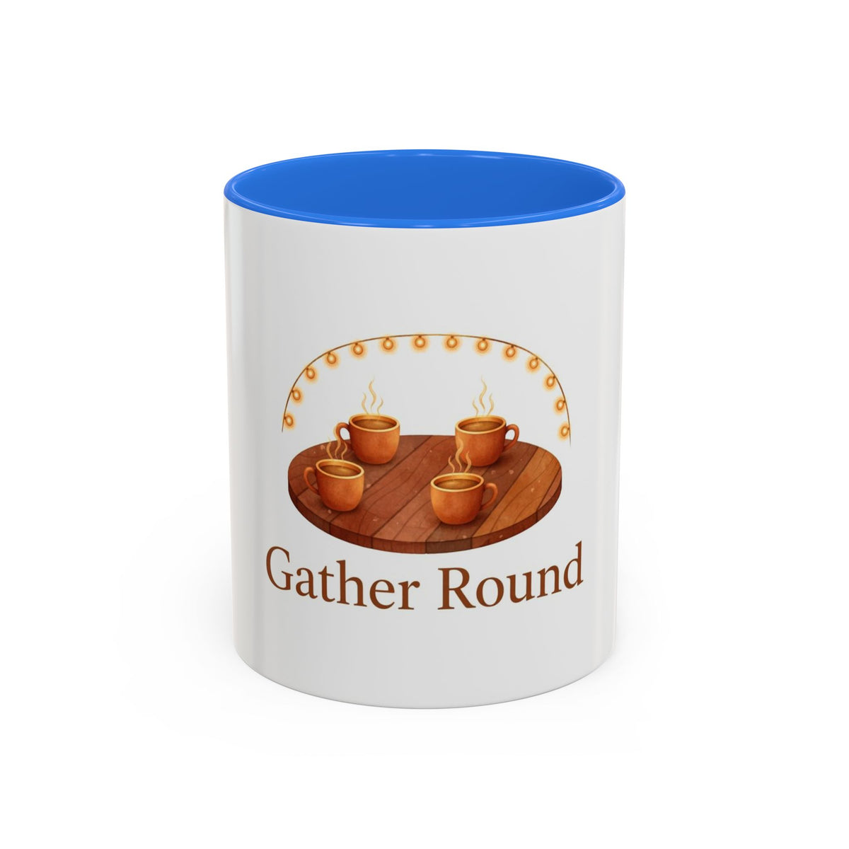 Gather Round color accent ceramic coffee mug — Amanda's Brew House