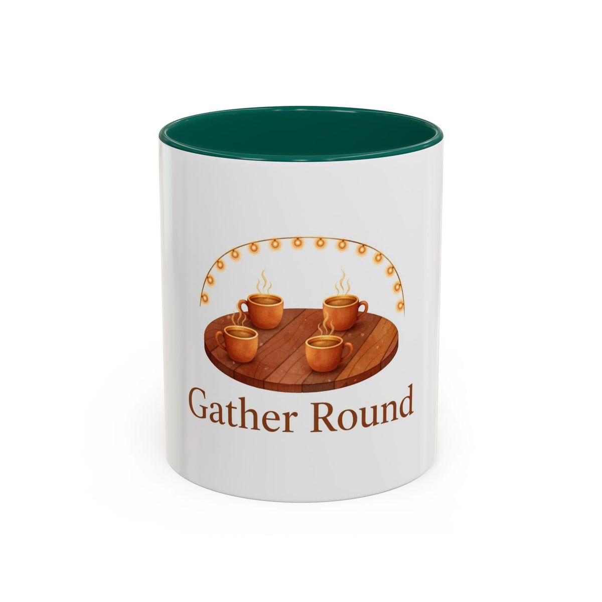 Gather Round color accent ceramic coffee mug — Amanda's Brew House