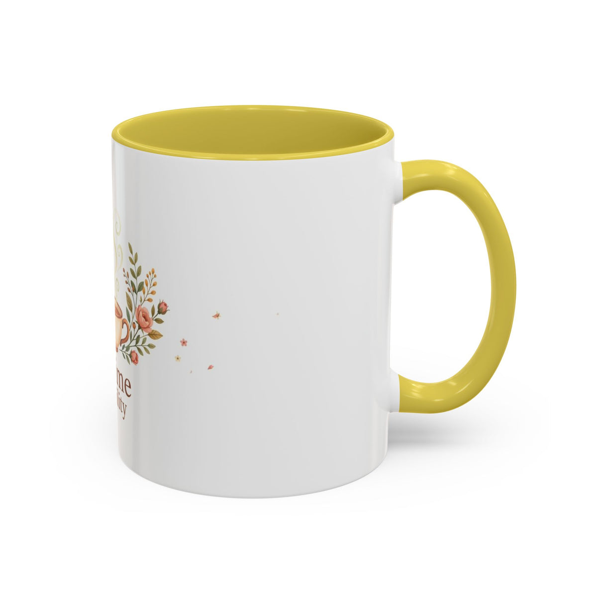 Tea Time Tranquility color accent ceramic tea mug — Amanda's Brew House