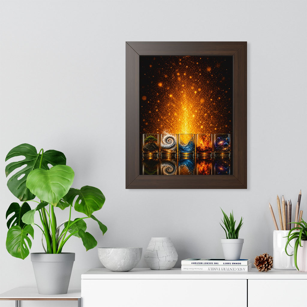 Elemental Fire Poster — Framed Vertical Wall Art