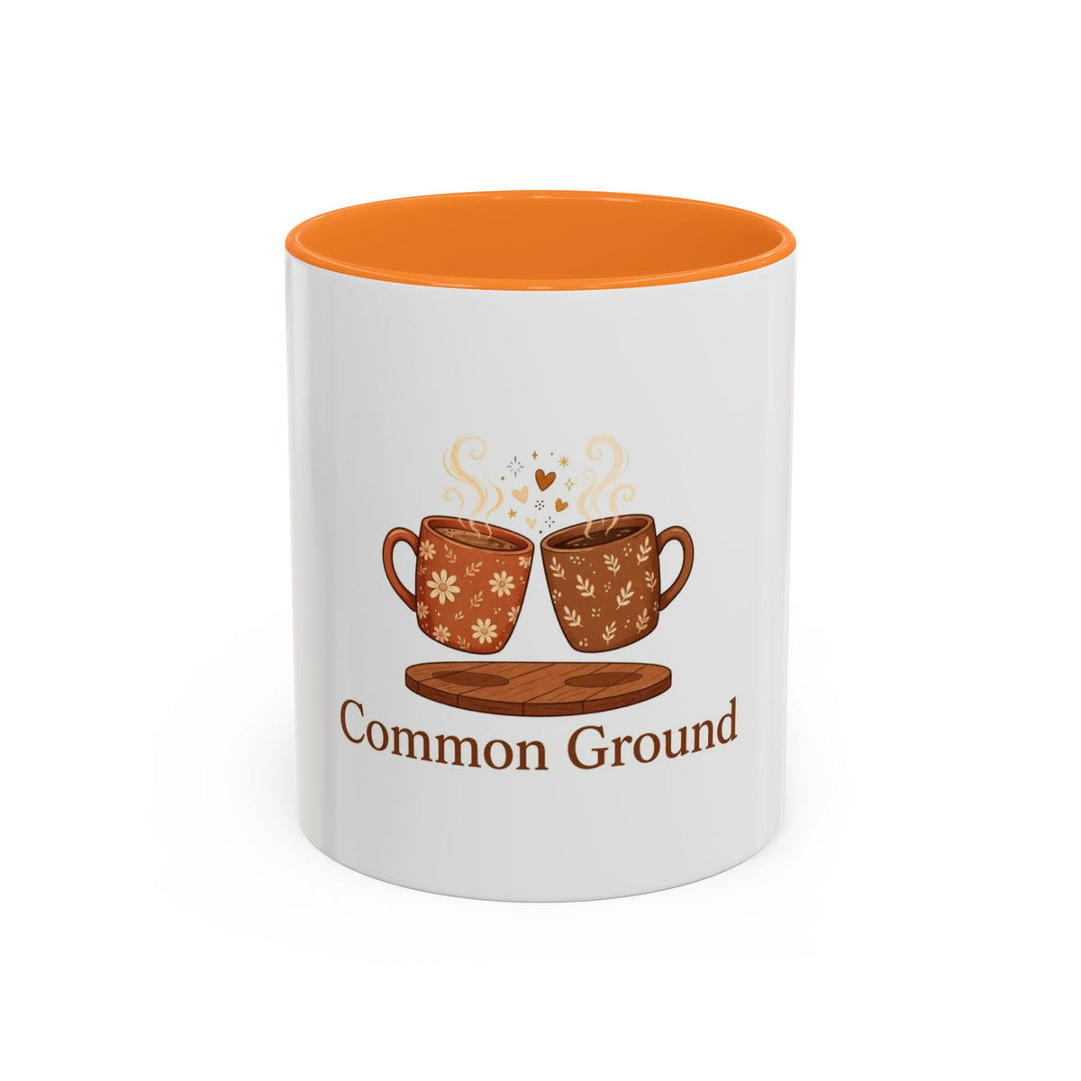 Common Ground color accent ceramic coffee mug — Amanda's Brew House