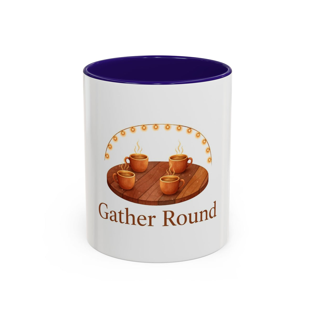 Gather Round color accent ceramic coffee mug — Amanda's Brew House