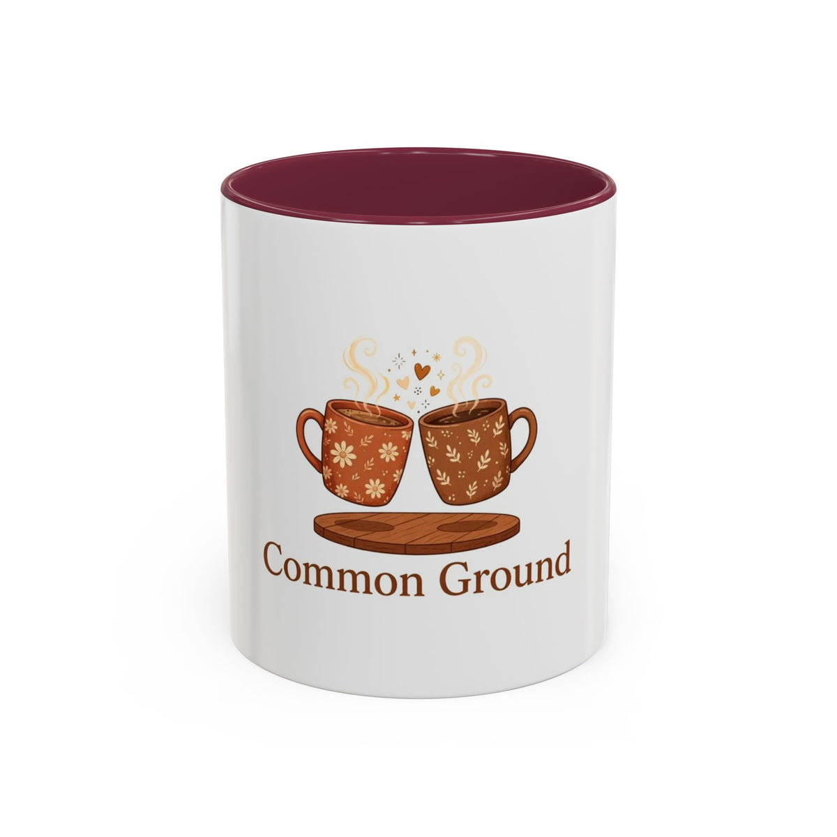 Common Ground color accent ceramic coffee mug — Amanda's Brew House