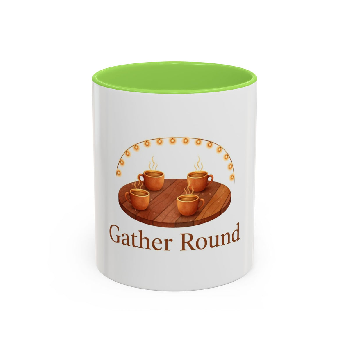 Gather Round color accent ceramic coffee mug — Amanda's Brew House