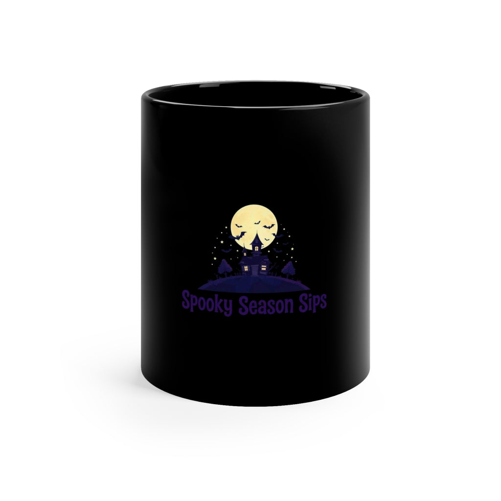Spooky Season Sips — Halloween Coffee Mug | Black 11oz Ceramic