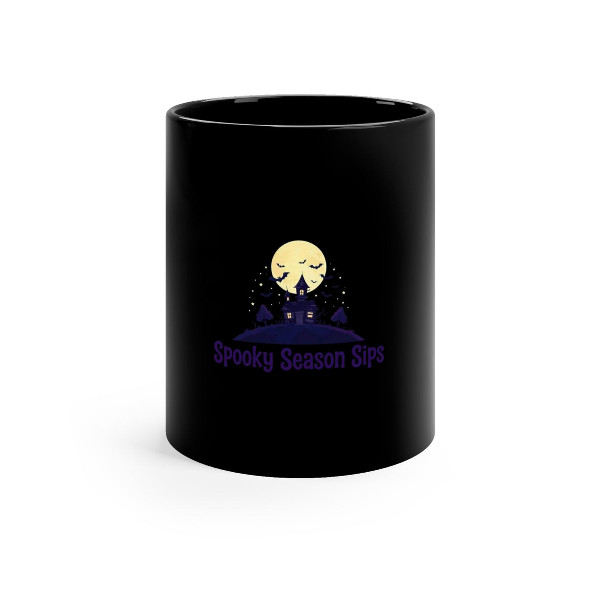 Spooky Season Sips — Halloween Coffee Mug | Black 11oz Ceramic