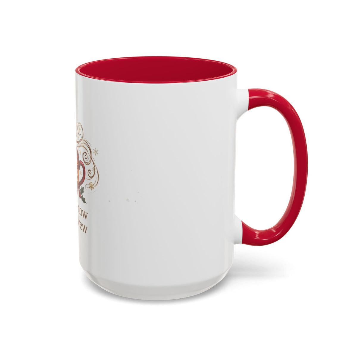 Let It Snow, Let It Brew color accent ceramic coffee mug — Amanda's Brew House