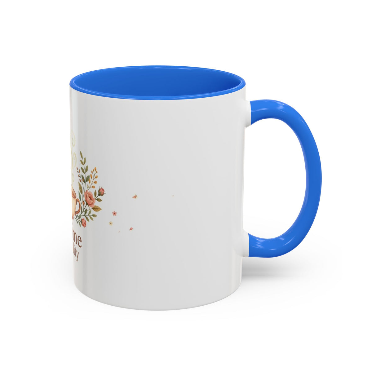 Tea Time Tranquility color accent ceramic tea mug — Amanda's Brew House