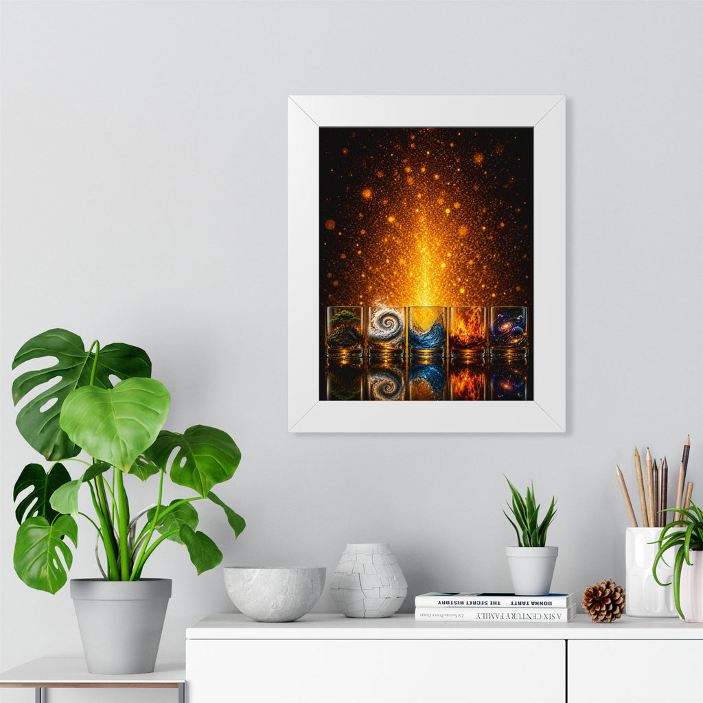 Elemental Fire Poster — Framed Vertical Wall Art