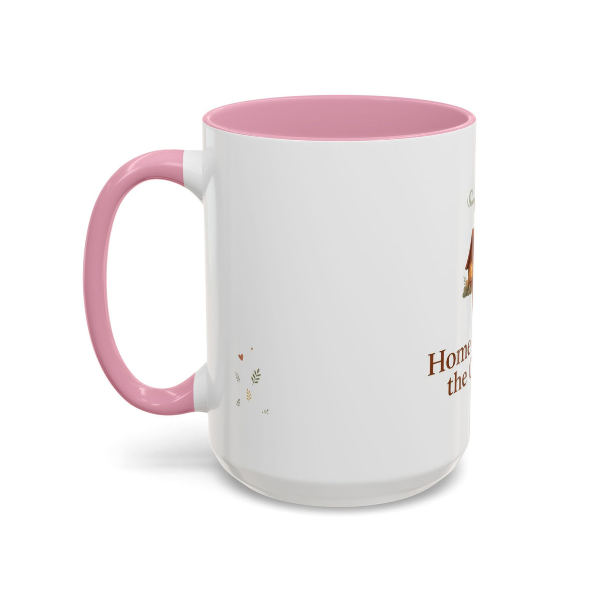 Home Is Where the Coffee Is color accent ceramic coffee mug — Amanda's Brew House