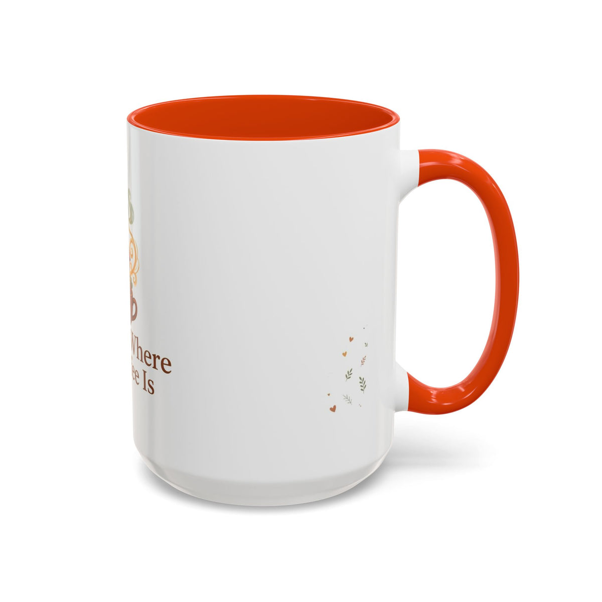 Home Is Where the Coffee Is color accent ceramic coffee mug — Amanda's Brew House