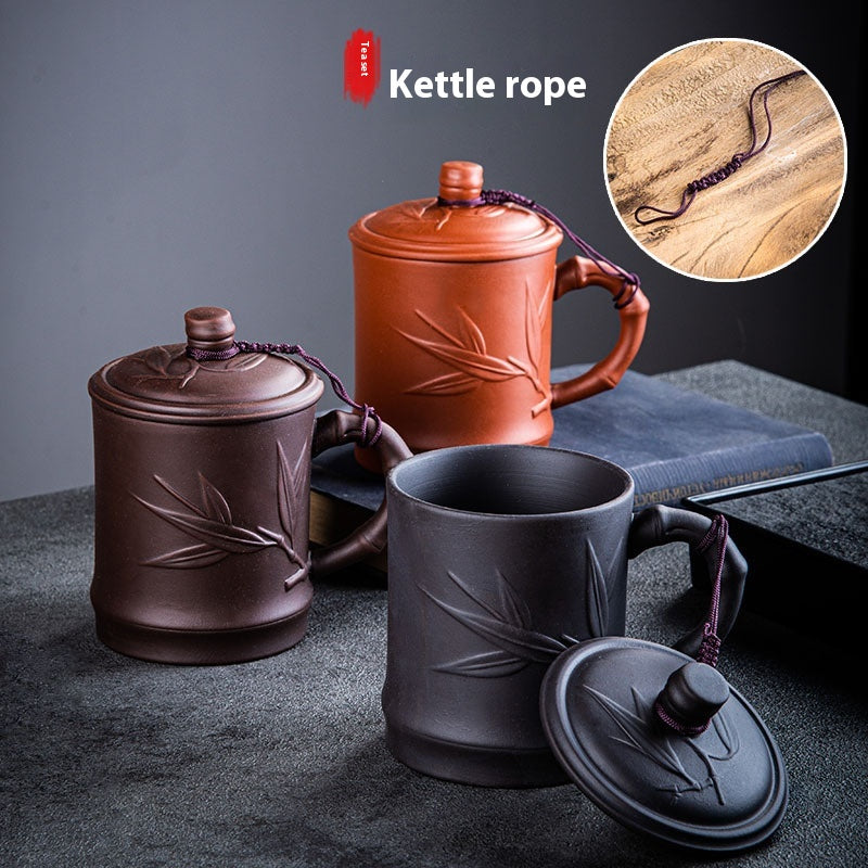 Purple Clay Lidded Tea Cup — 420 ml — product image from Amanda's Brew House