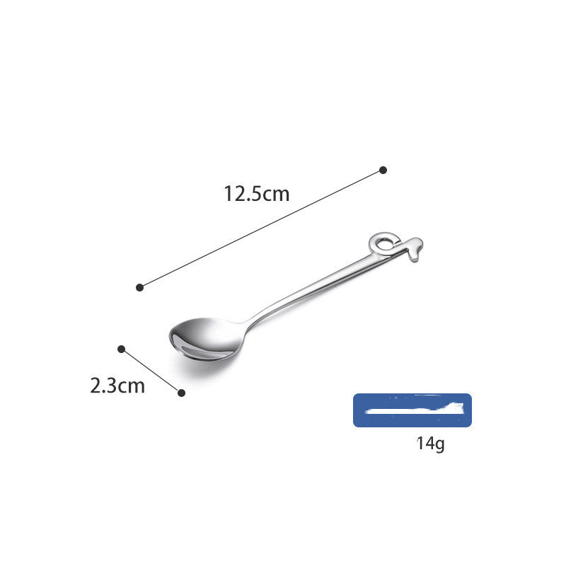 Small musical-note coffee spoon supplier diagram labeled 12.5 cm long and 2.3 cm wide